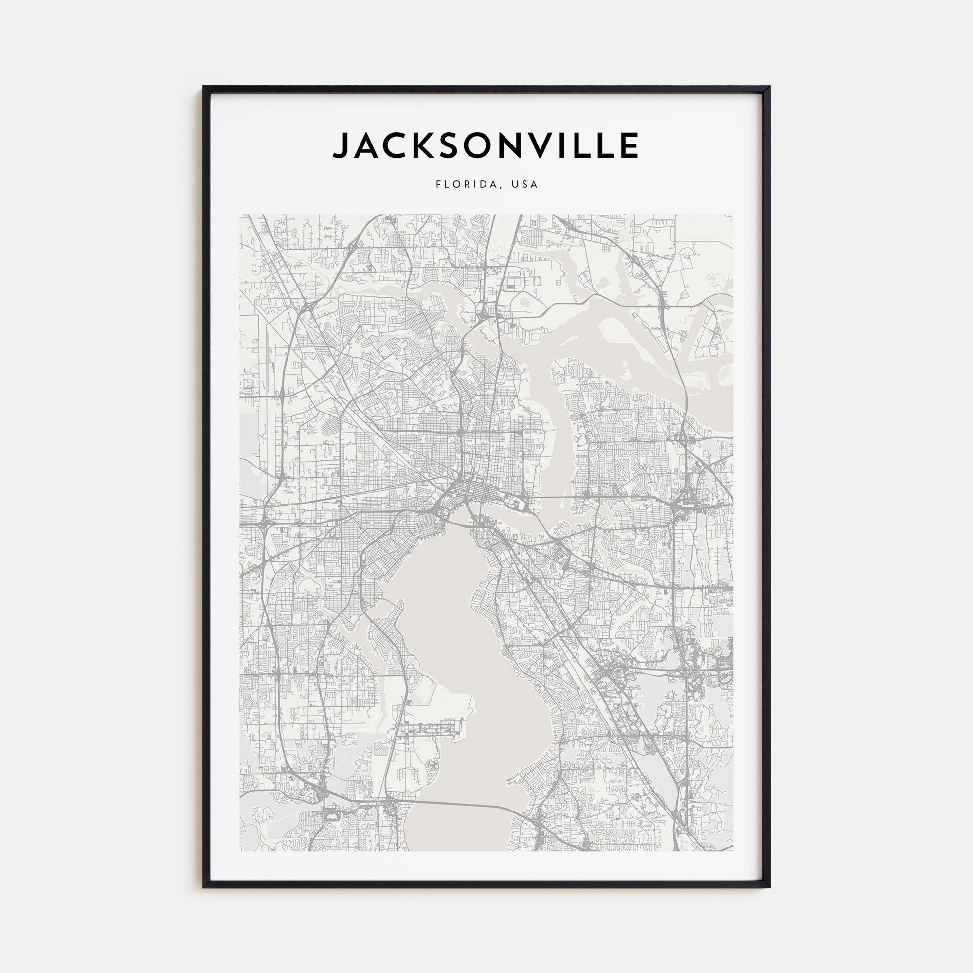 Jacksonville Map Portrait Poster