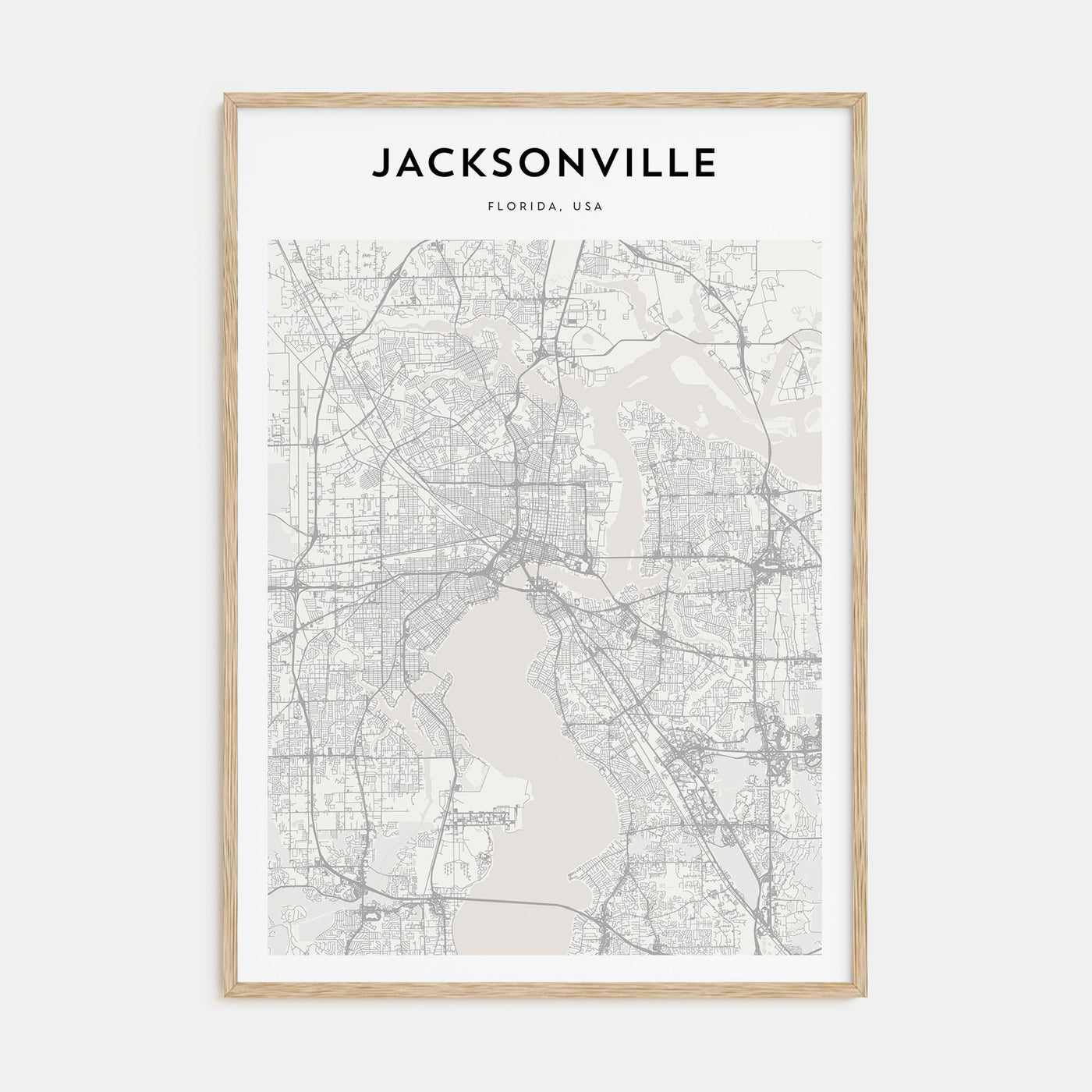 Jacksonville Map Portrait Poster