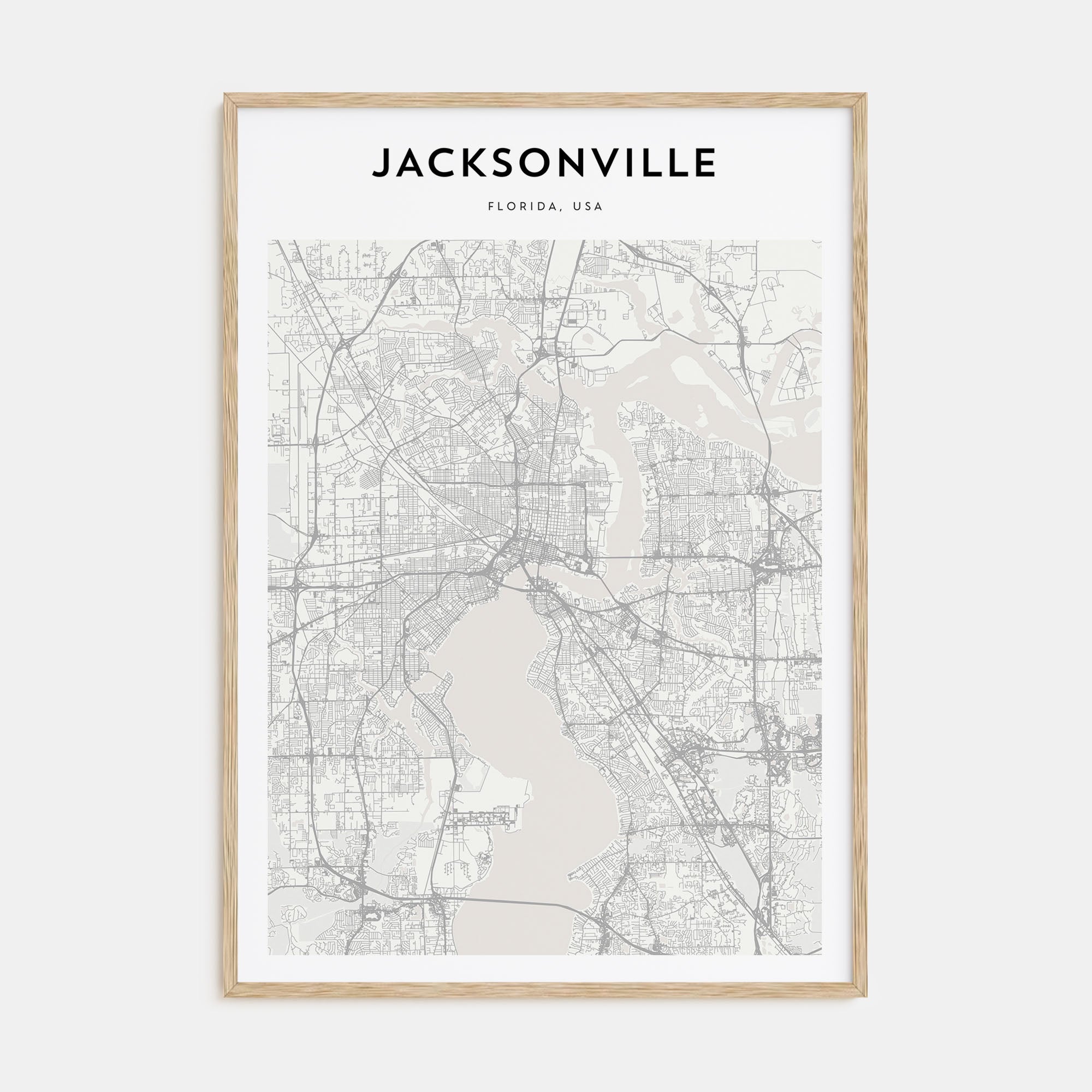 Jacksonville Map Portrait Poster