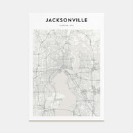 Jacksonville Map Portrait Poster