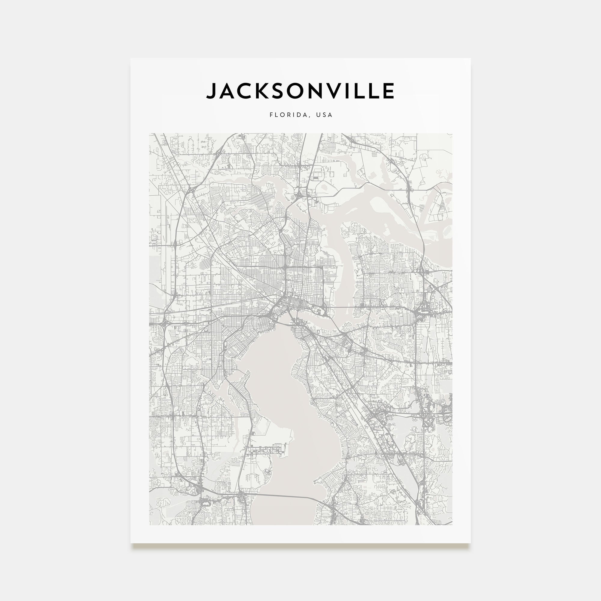 Jacksonville Map Portrait Poster