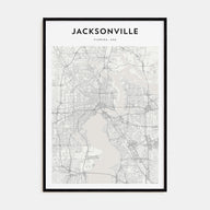 Jacksonville Map Portrait Poster