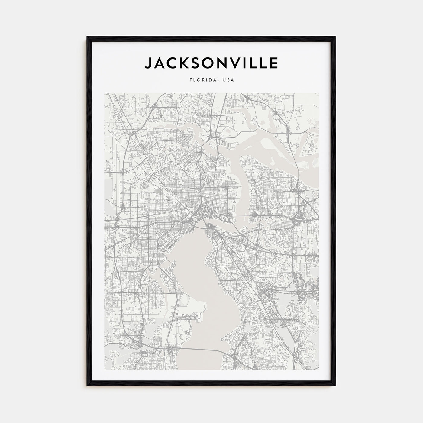 Jacksonville Map Portrait Poster