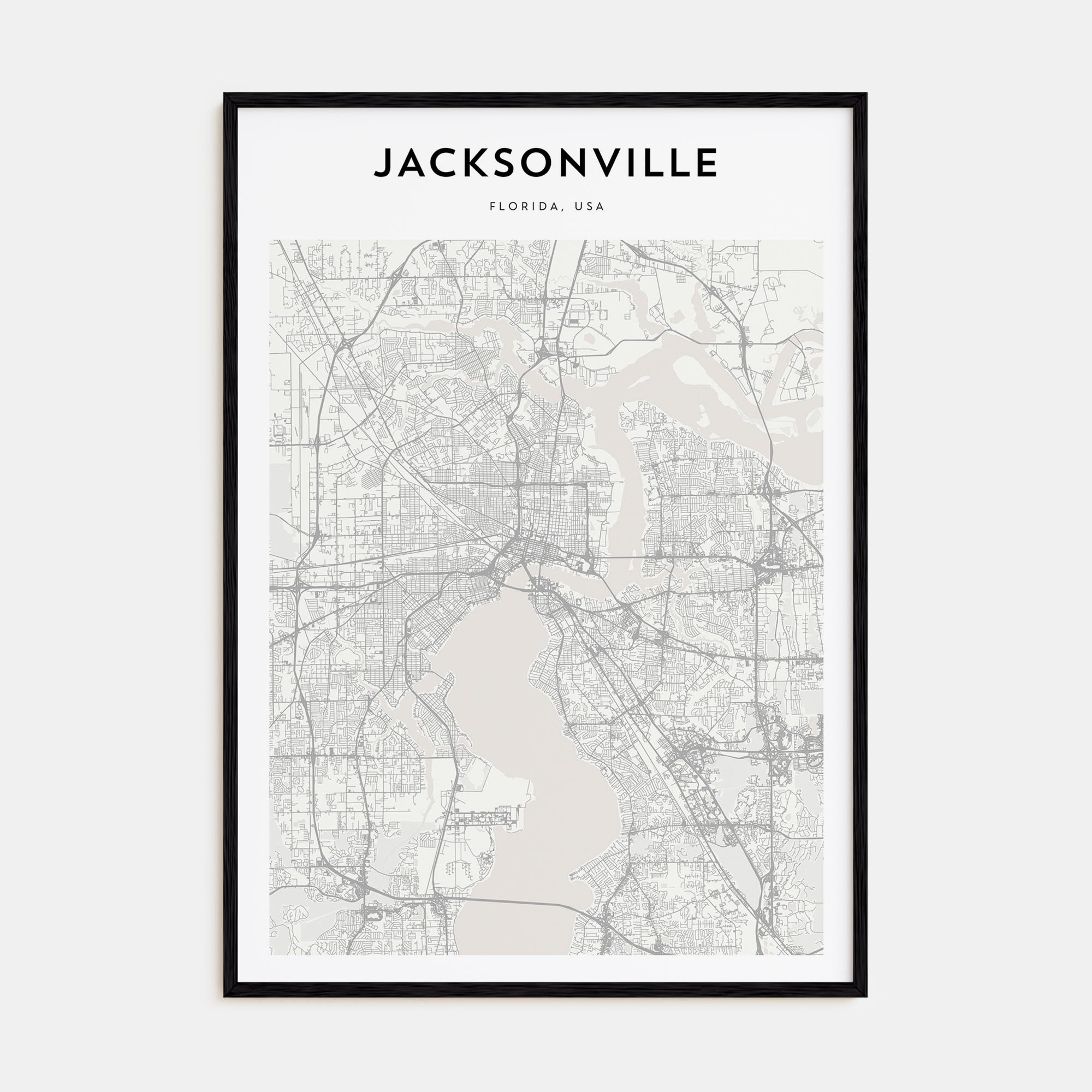 Jacksonville Map Portrait Poster