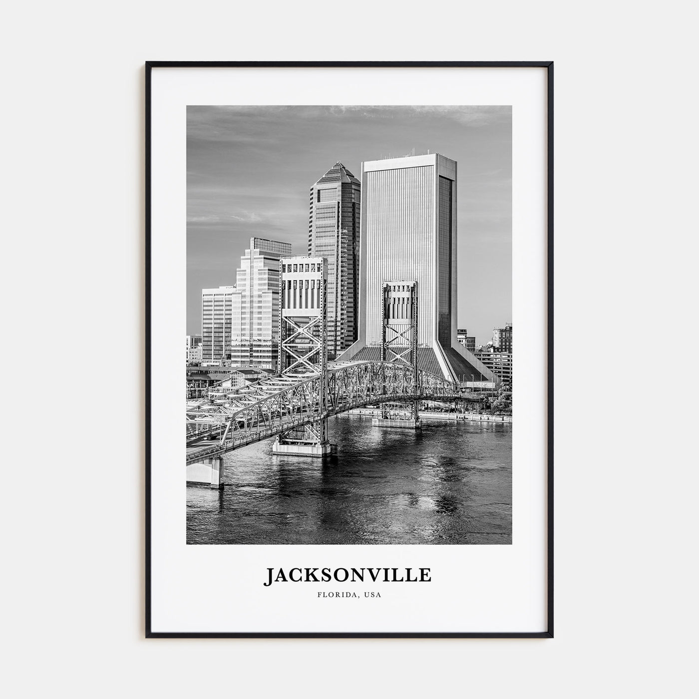 Jacksonville Portrait B&W No 1 Poster