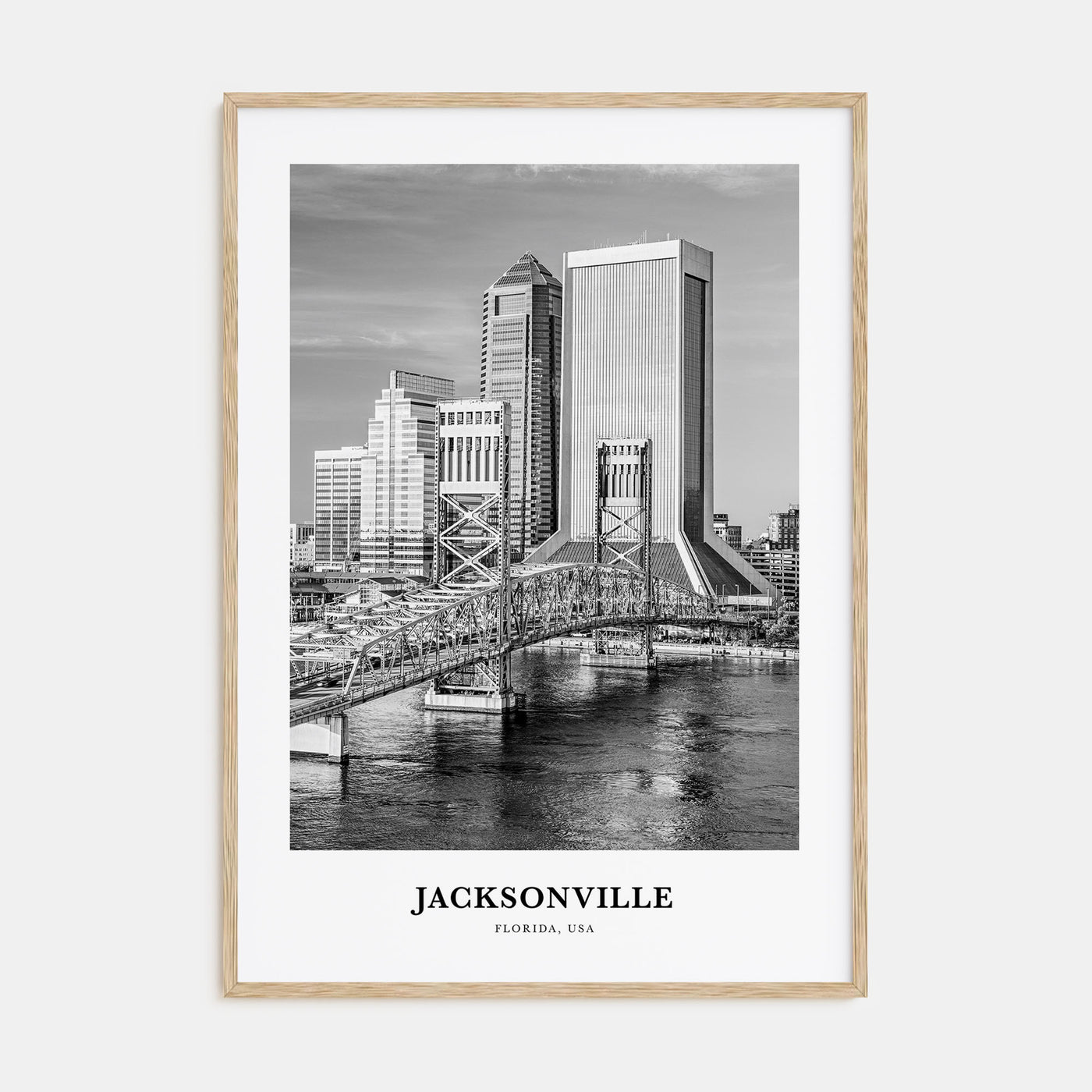 Jacksonville Portrait B&W No 1 Poster