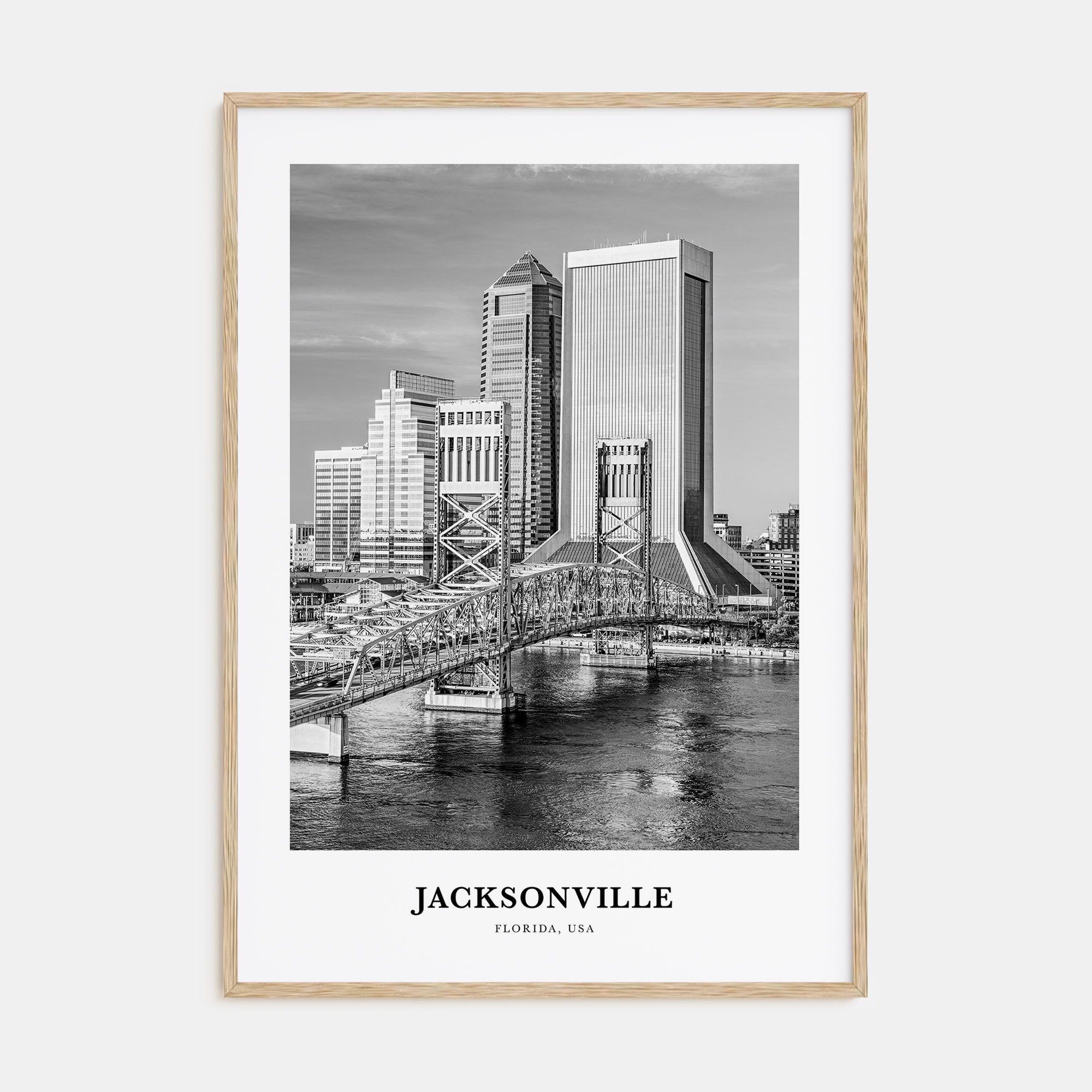 Jacksonville Portrait B&W No 1 Poster