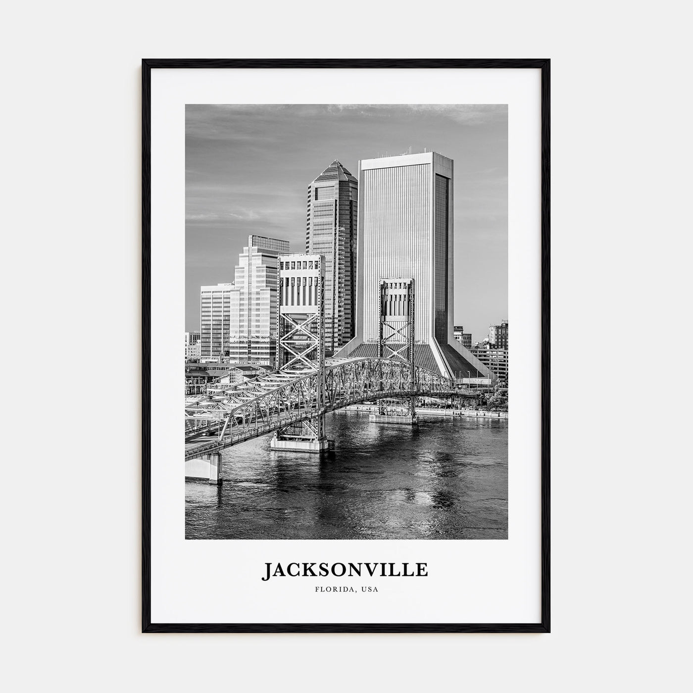 Jacksonville Portrait B&W No 1 Poster