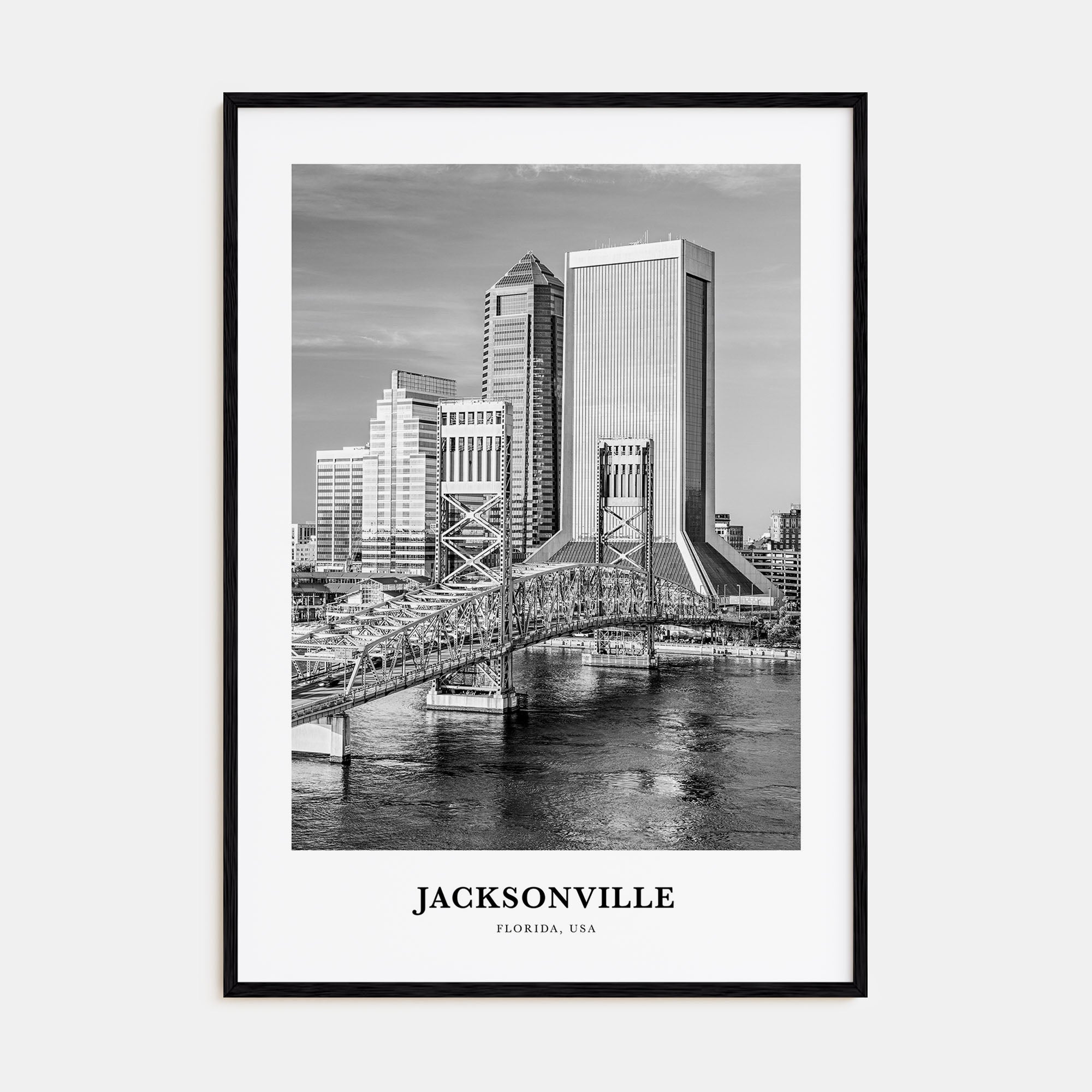 Jacksonville Portrait B&W No 1 Poster