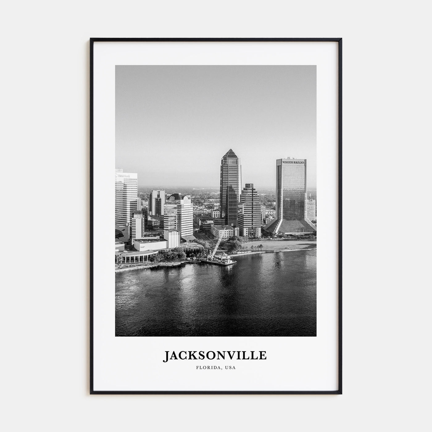 Jacksonville Portrait B&W No 3 Poster