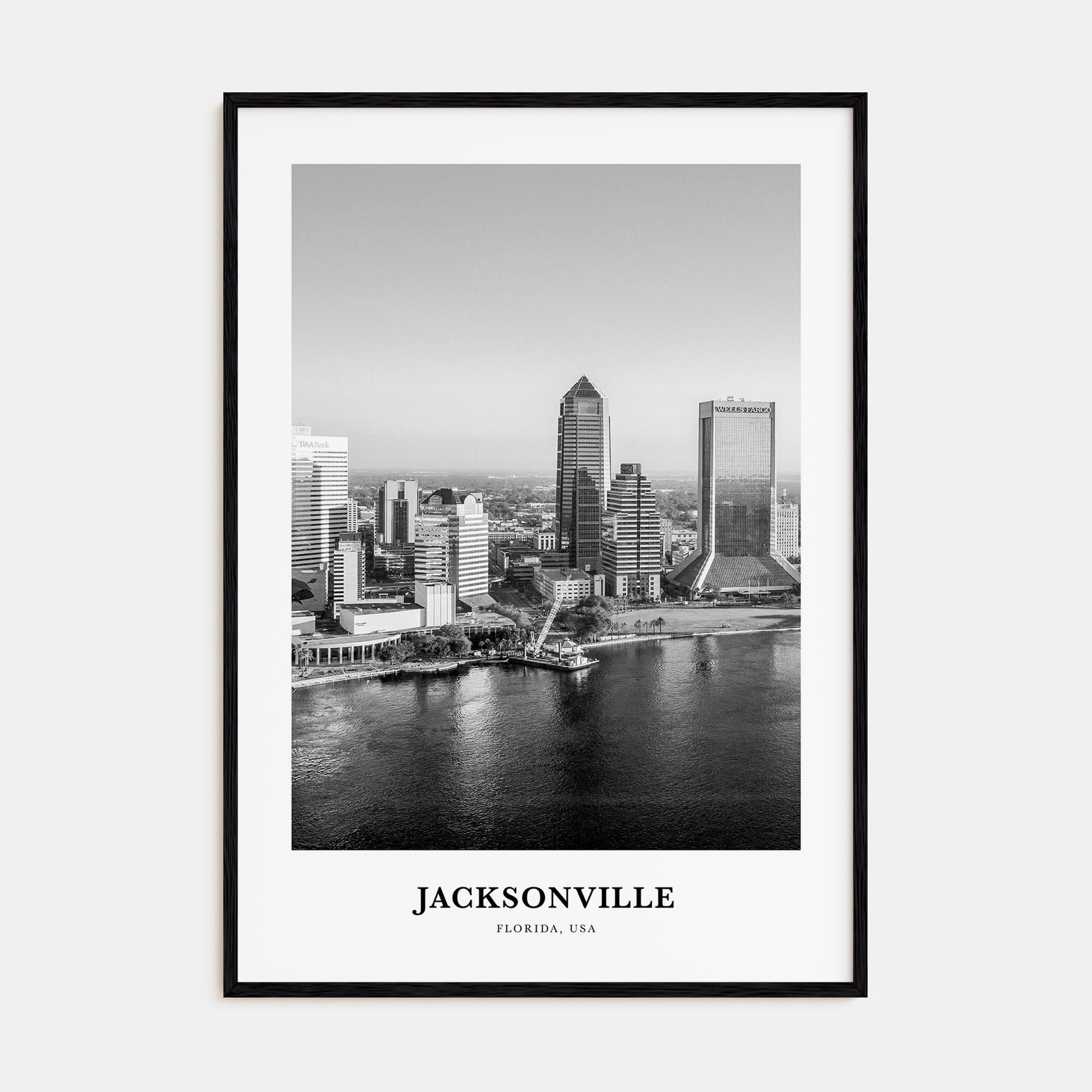 Jacksonville Portrait B&W No 3 Poster