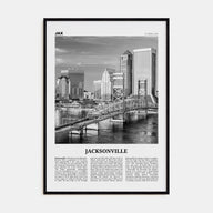 Jacksonville Travel B&W No 3 Poster