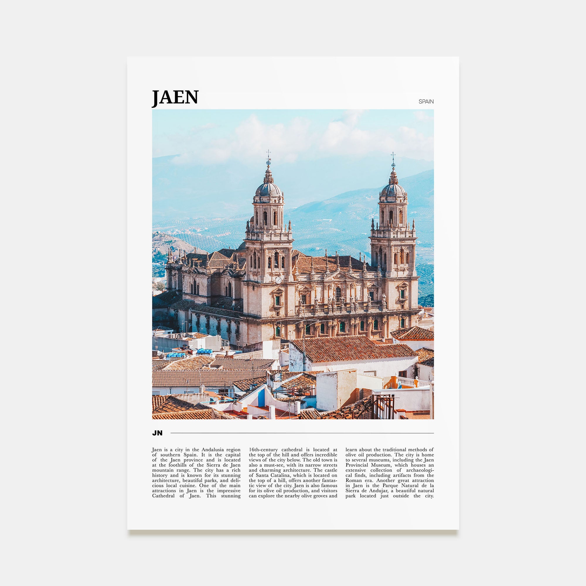 Jaen Travel Color Poster