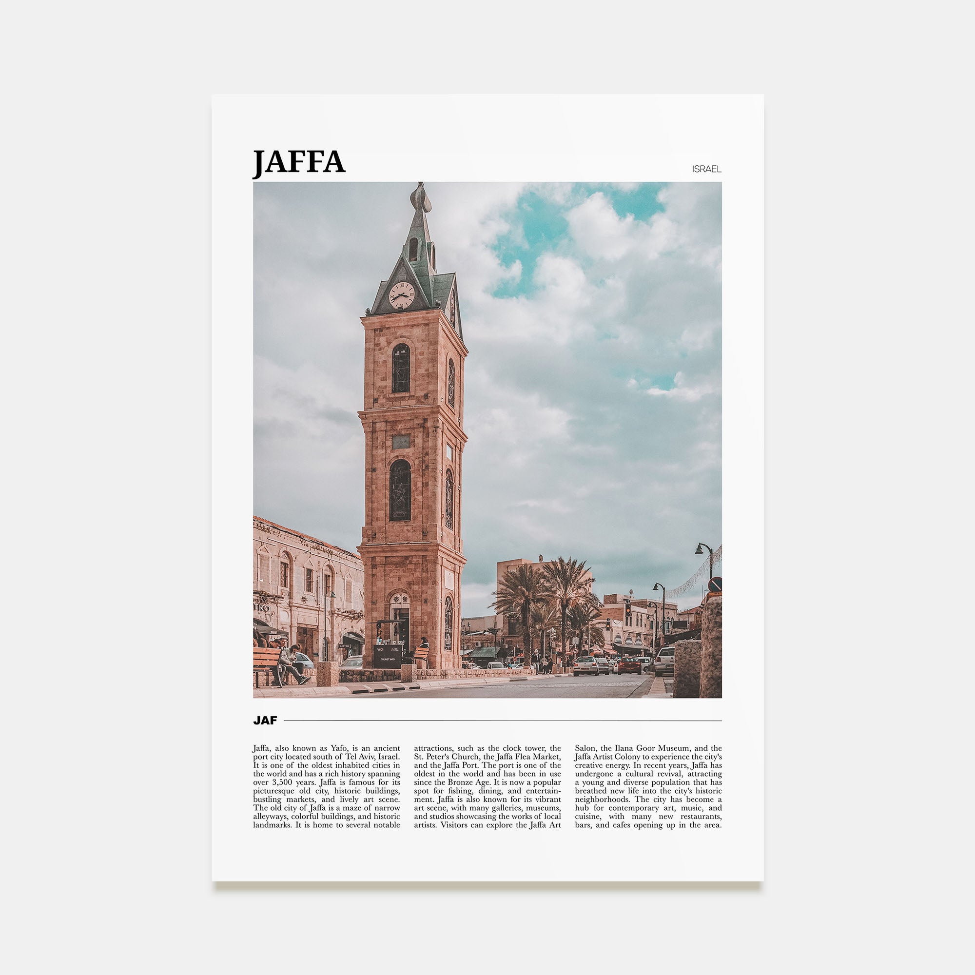 Jaffa Travel Color Poster