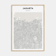 Jakarta Map Portrait Poster