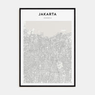 Jakarta Map Portrait Poster