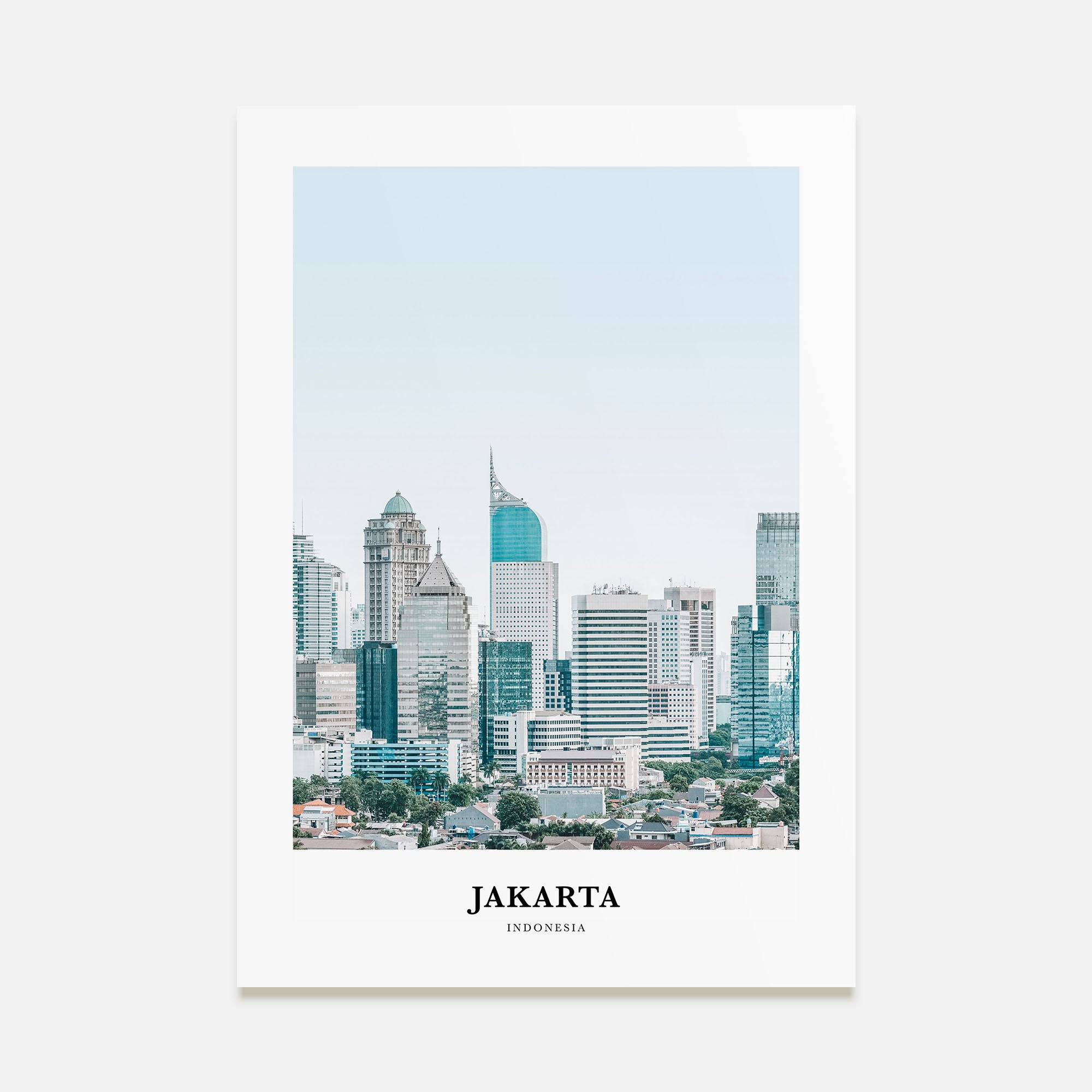 Jakarta Portrait Color Poster