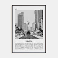 Jakarta Travel B&W No 1 Poster