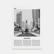 Jakarta Travel B&W No 1 Poster