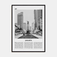 Jakarta Travel B&W No 1 Poster