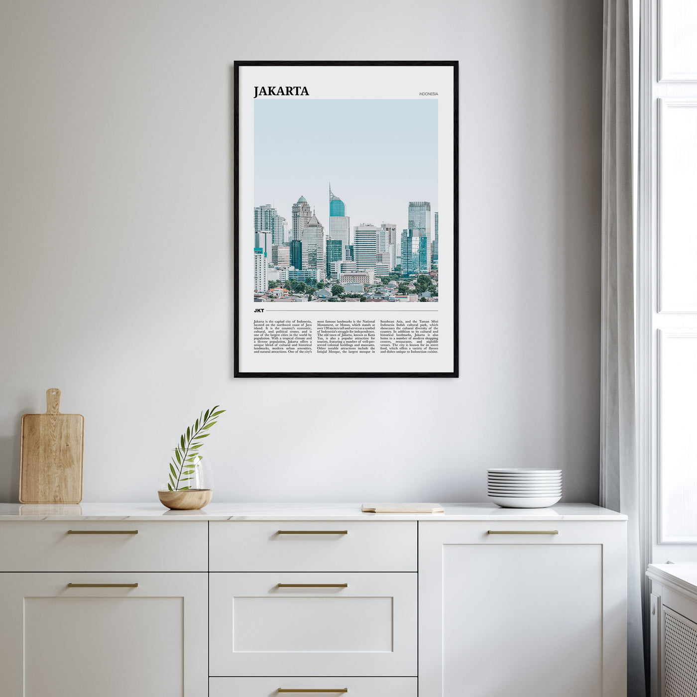 Jakarta Travel Color Poster