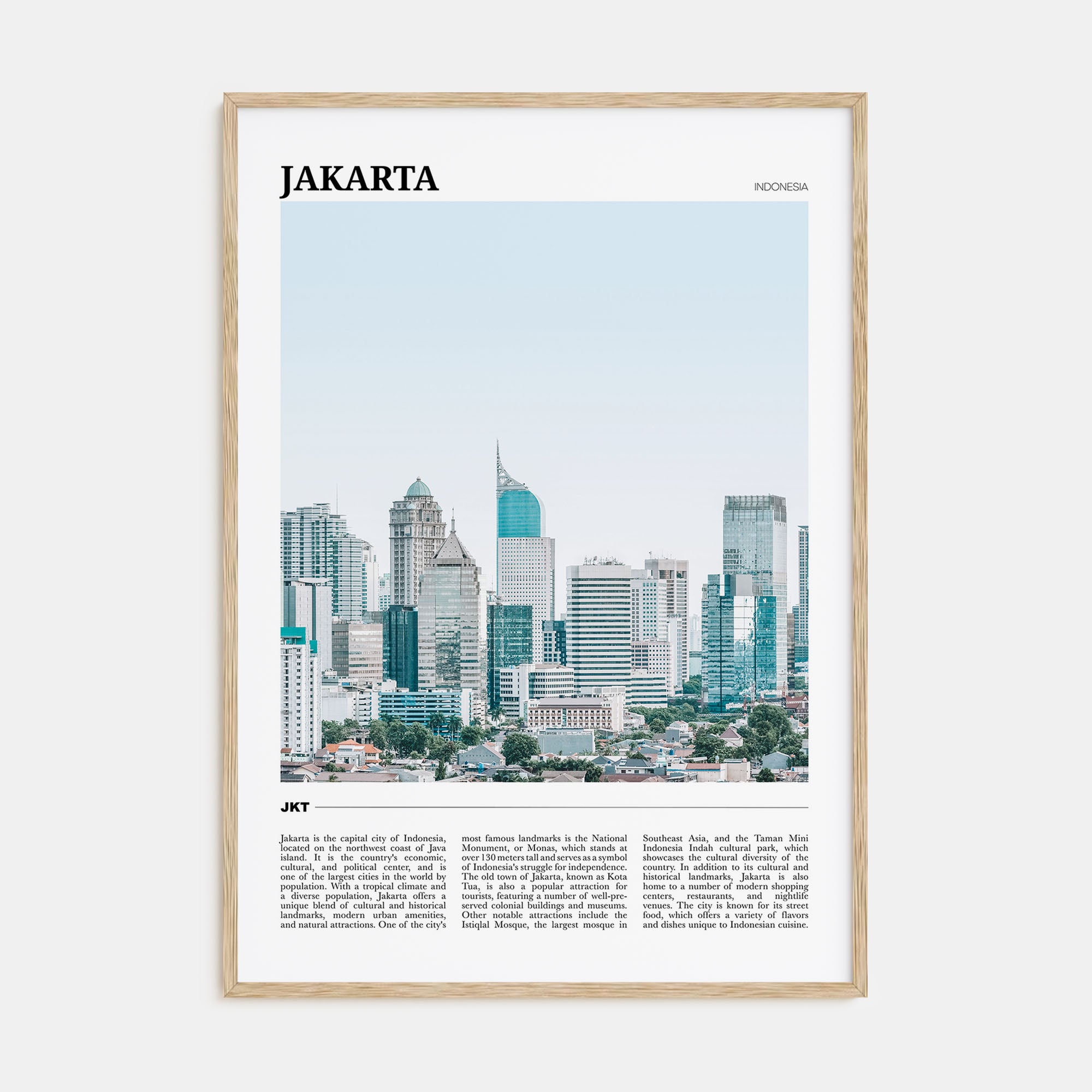 Jakarta Travel Color Poster