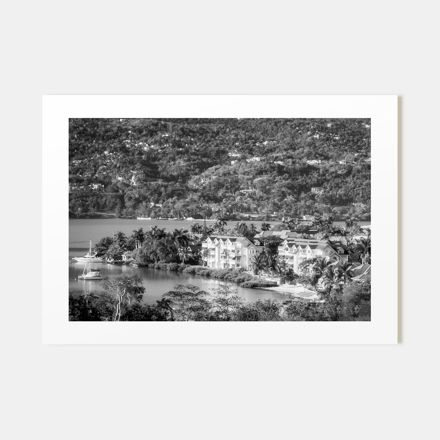 Jamaica Landscape B&W Poster