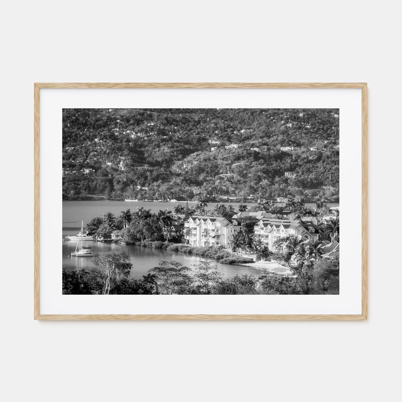 Jamaica Landscape B&W Poster