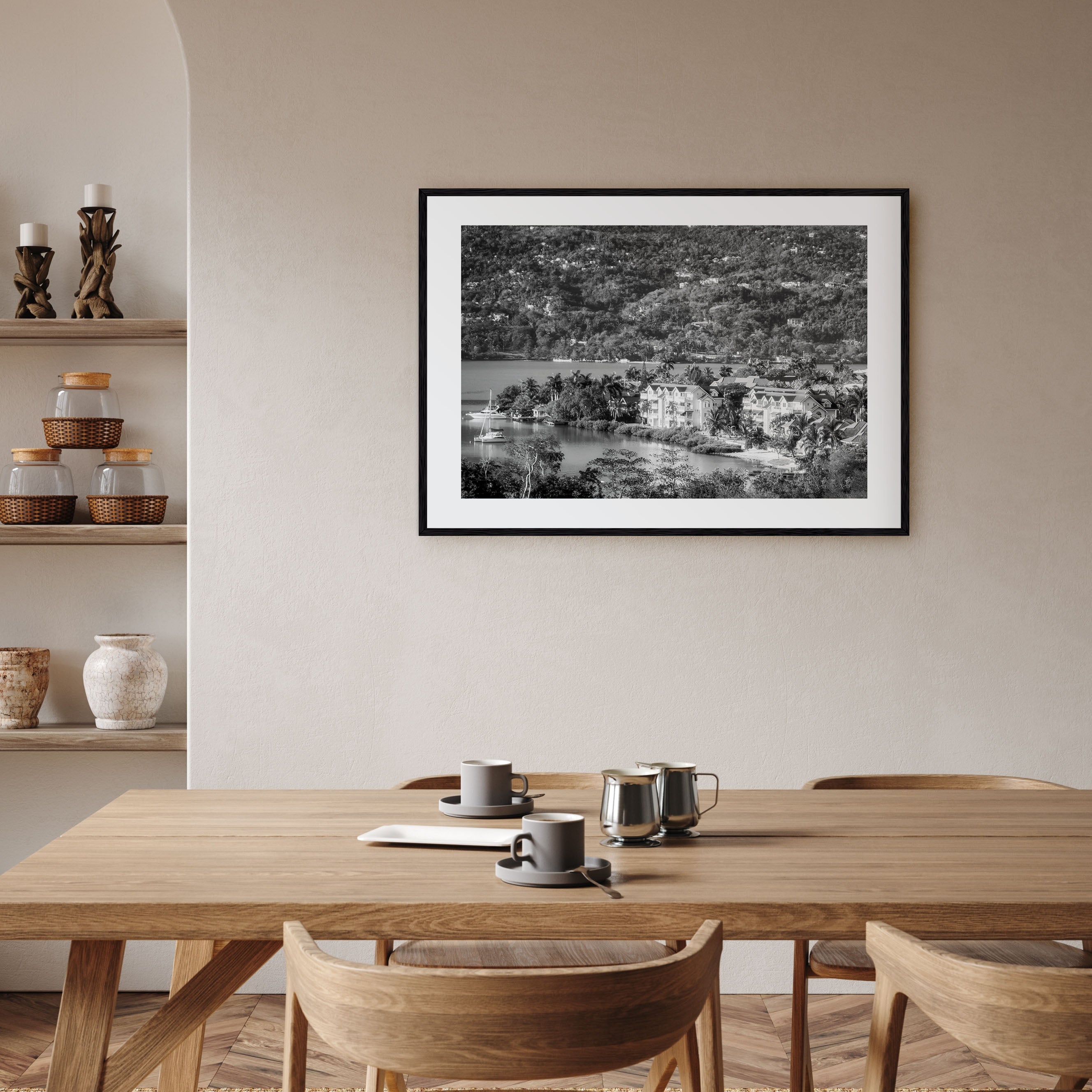 Jamaica Landscape B&W Poster