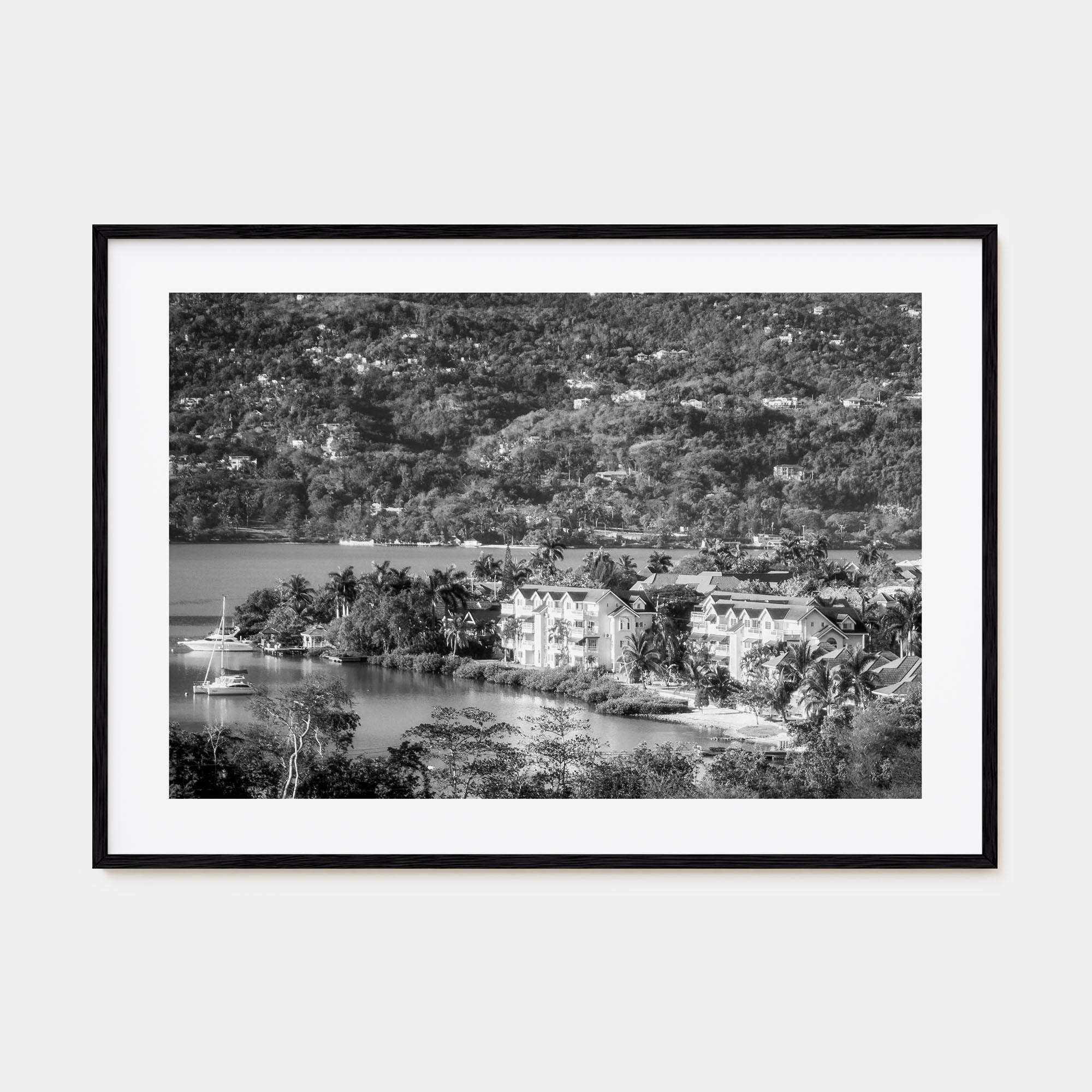 Jamaica Landscape B&W Poster