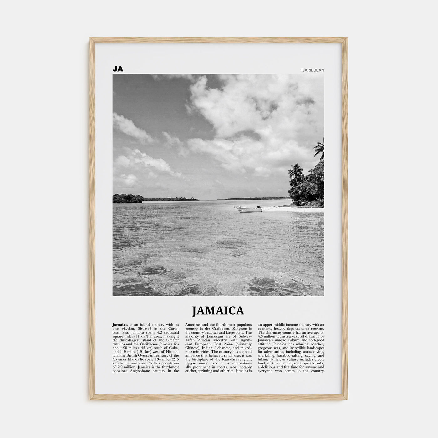 Jamaica Travel B&W No 1 Poster