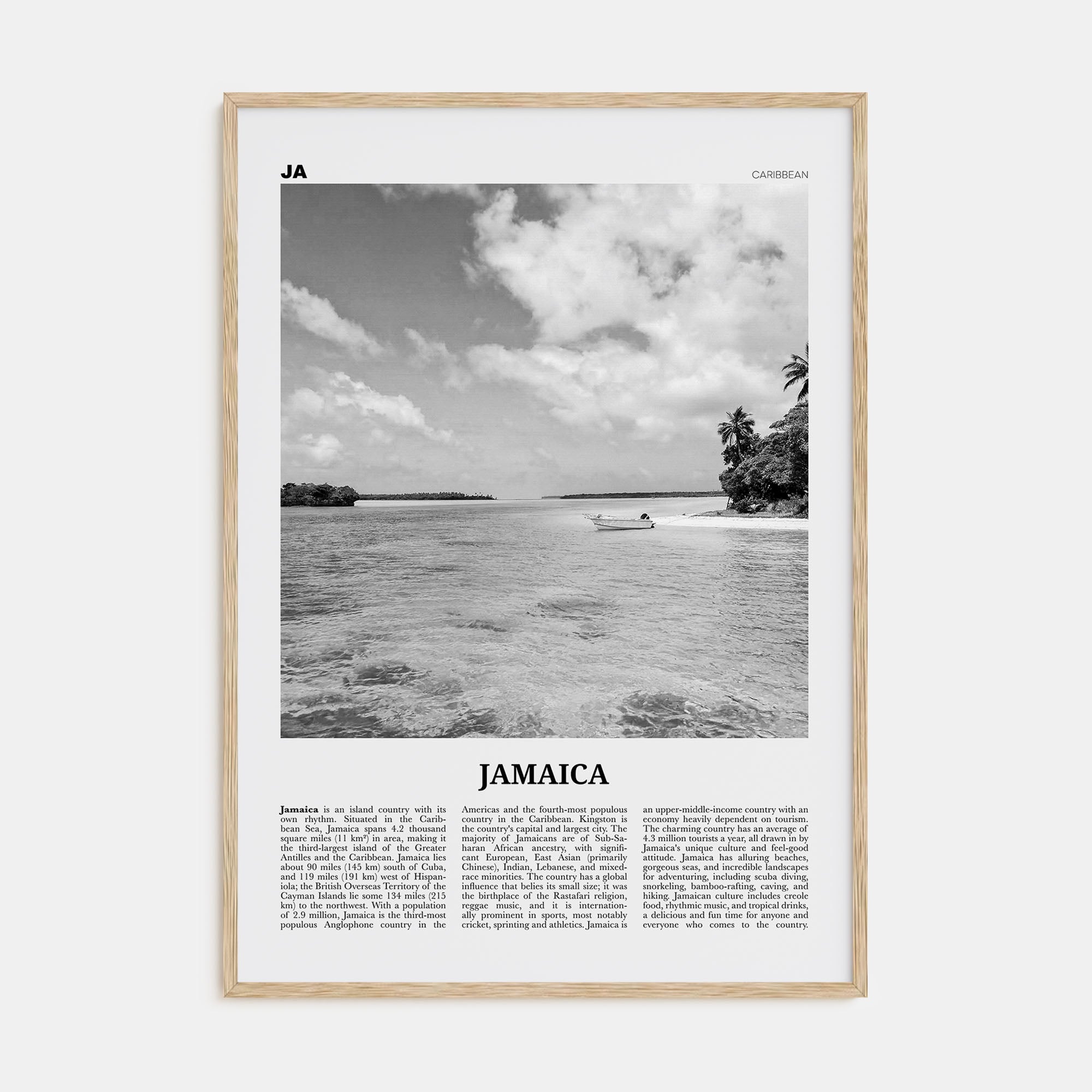 Jamaica Travel B&W No 1 Poster