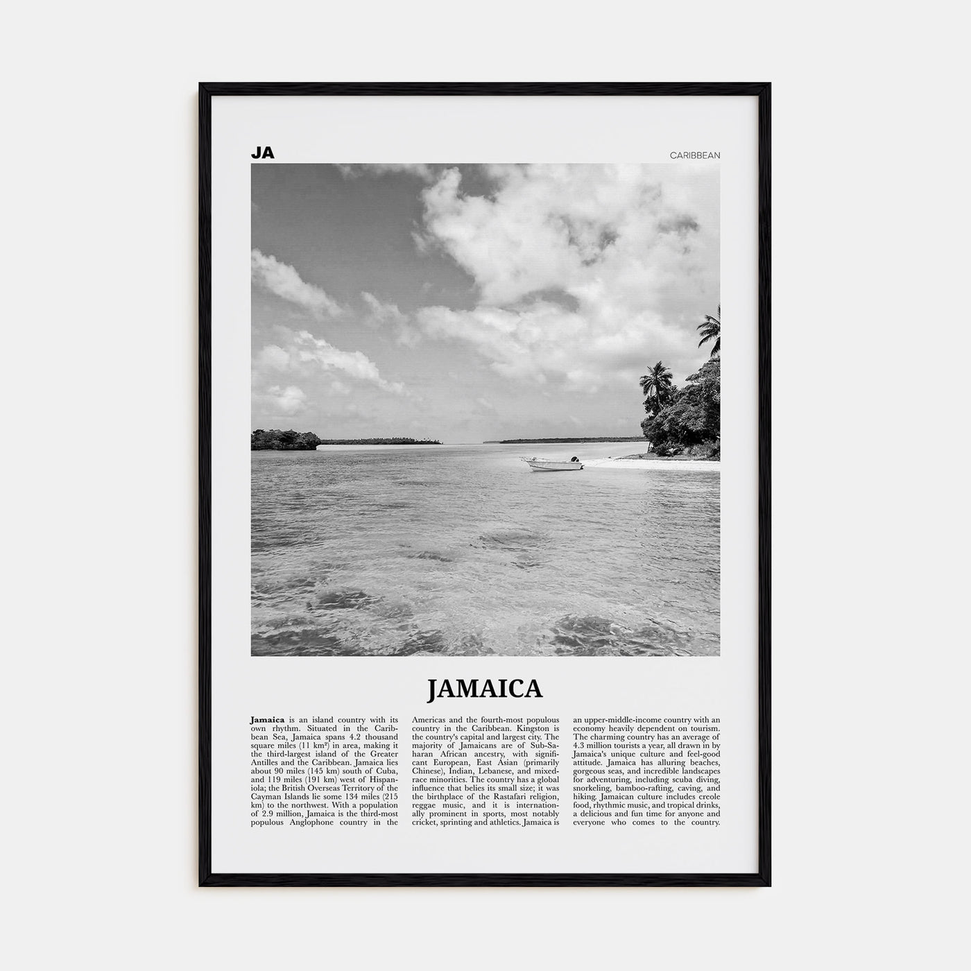 Jamaica Travel B&W No 1 Poster