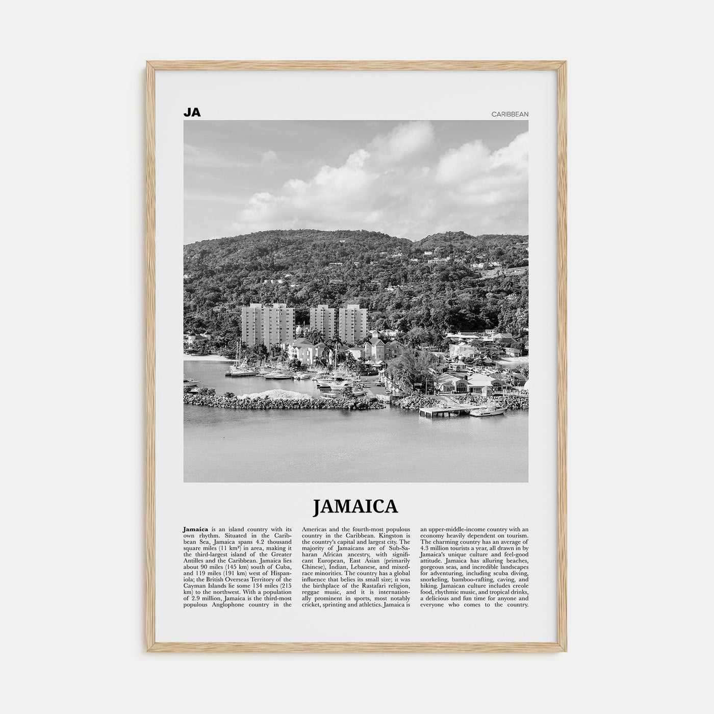 Jamaica Travel B&W No 3 Poster