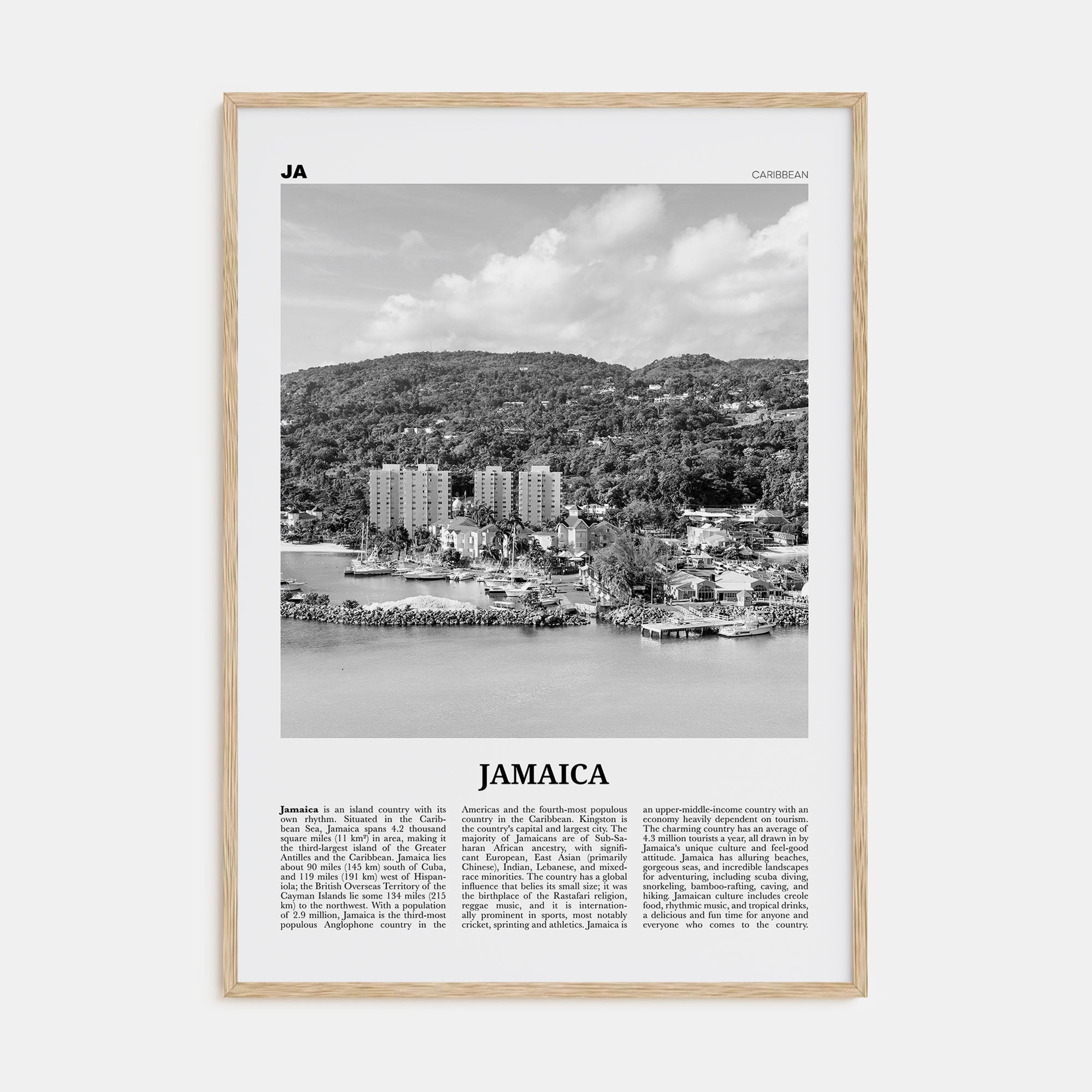 Jamaica Travel B&W No 3 Poster
