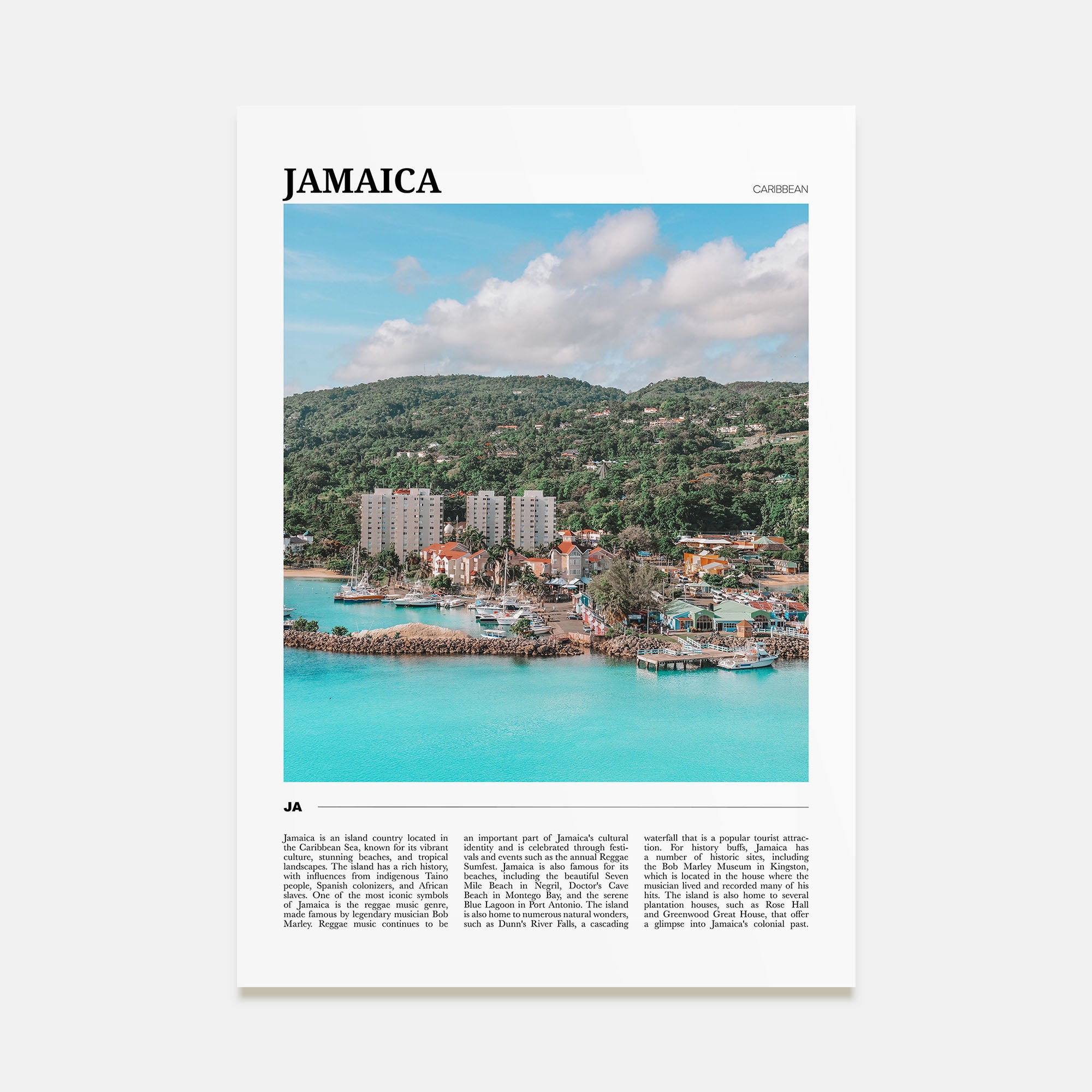Jamaica Travel Color No 2 Poster
