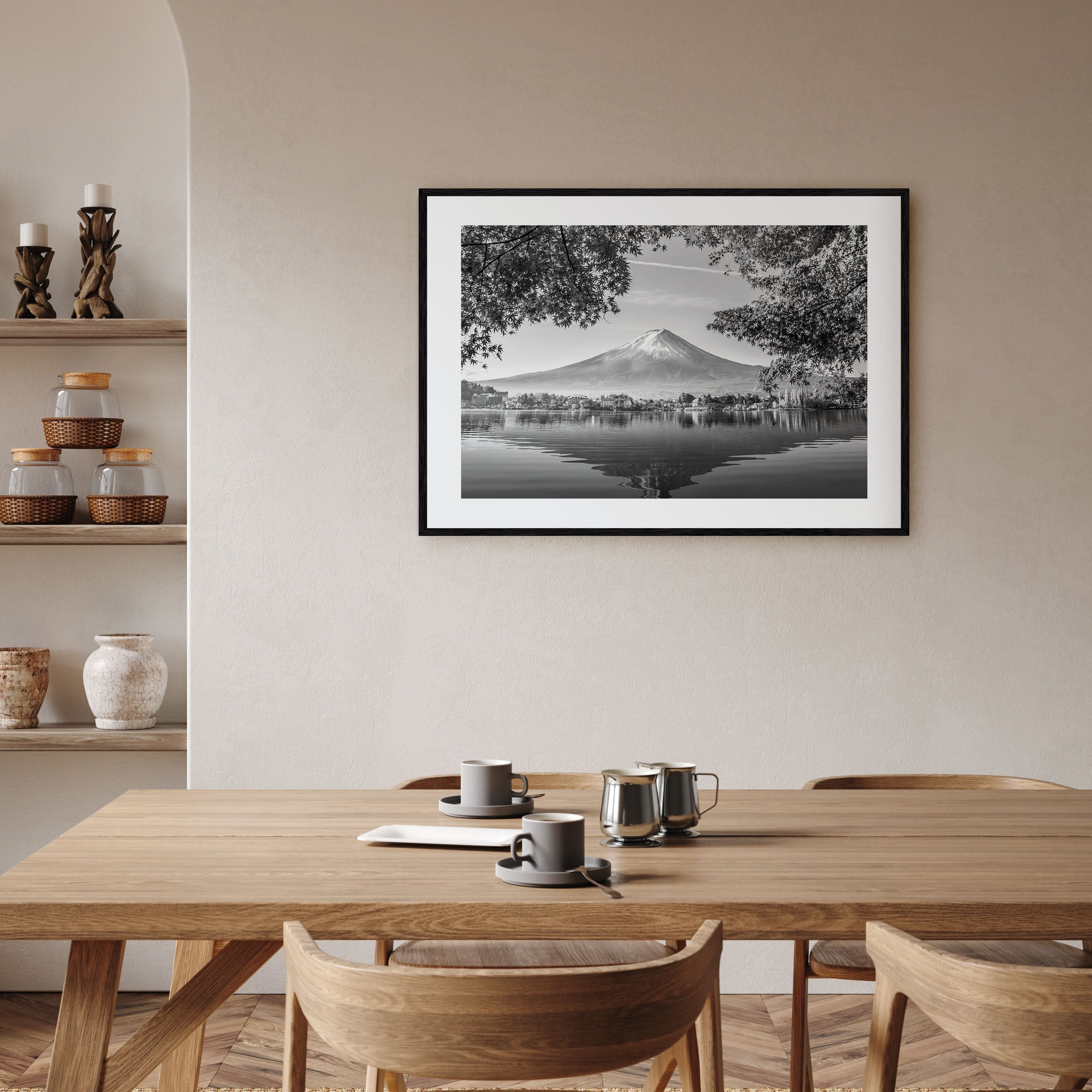 Japan Landscape B&W Poster