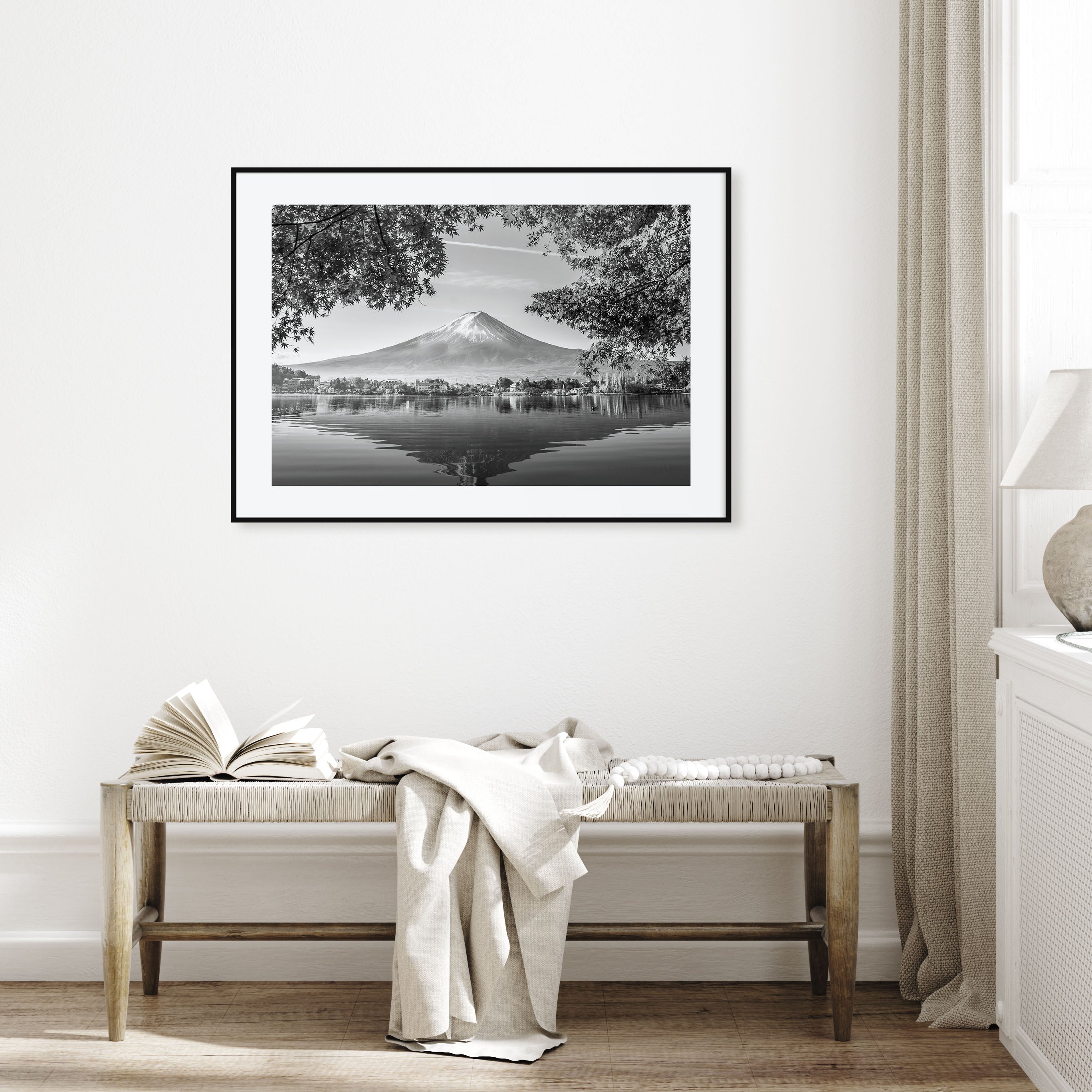 Japan Landscape B&W Poster