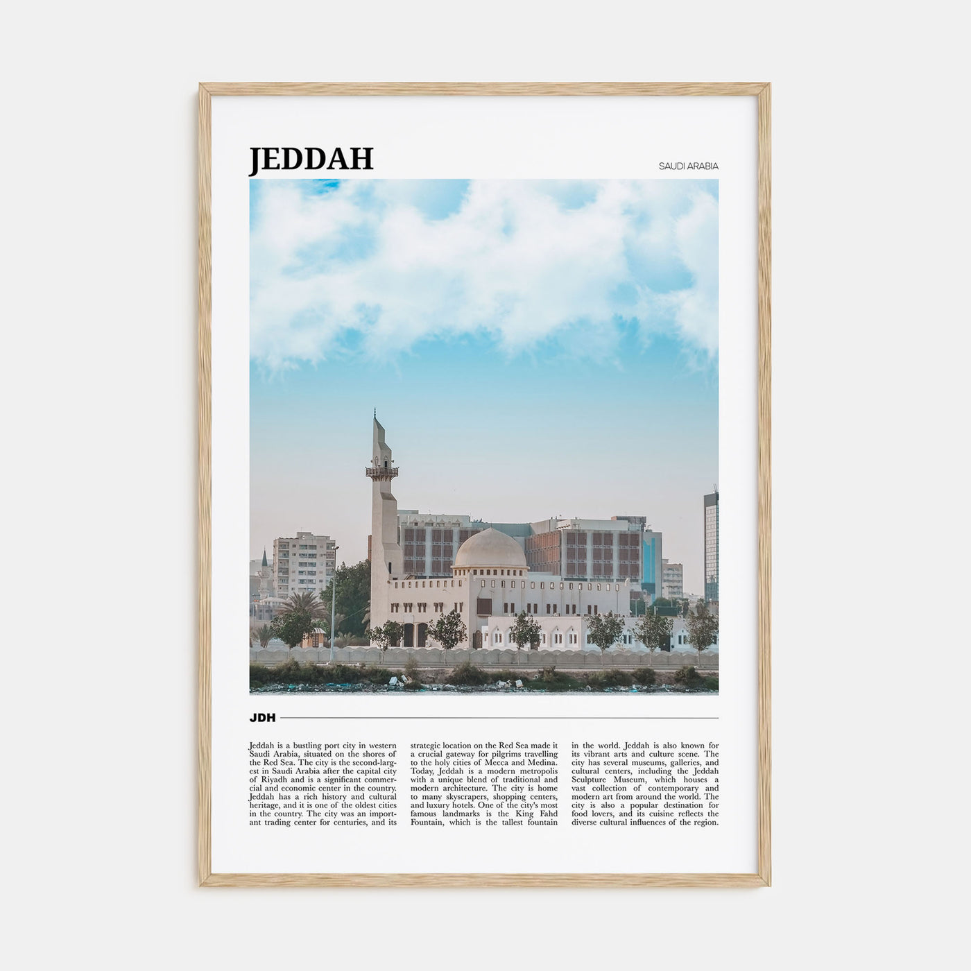 Jeddah Travel Color Poster