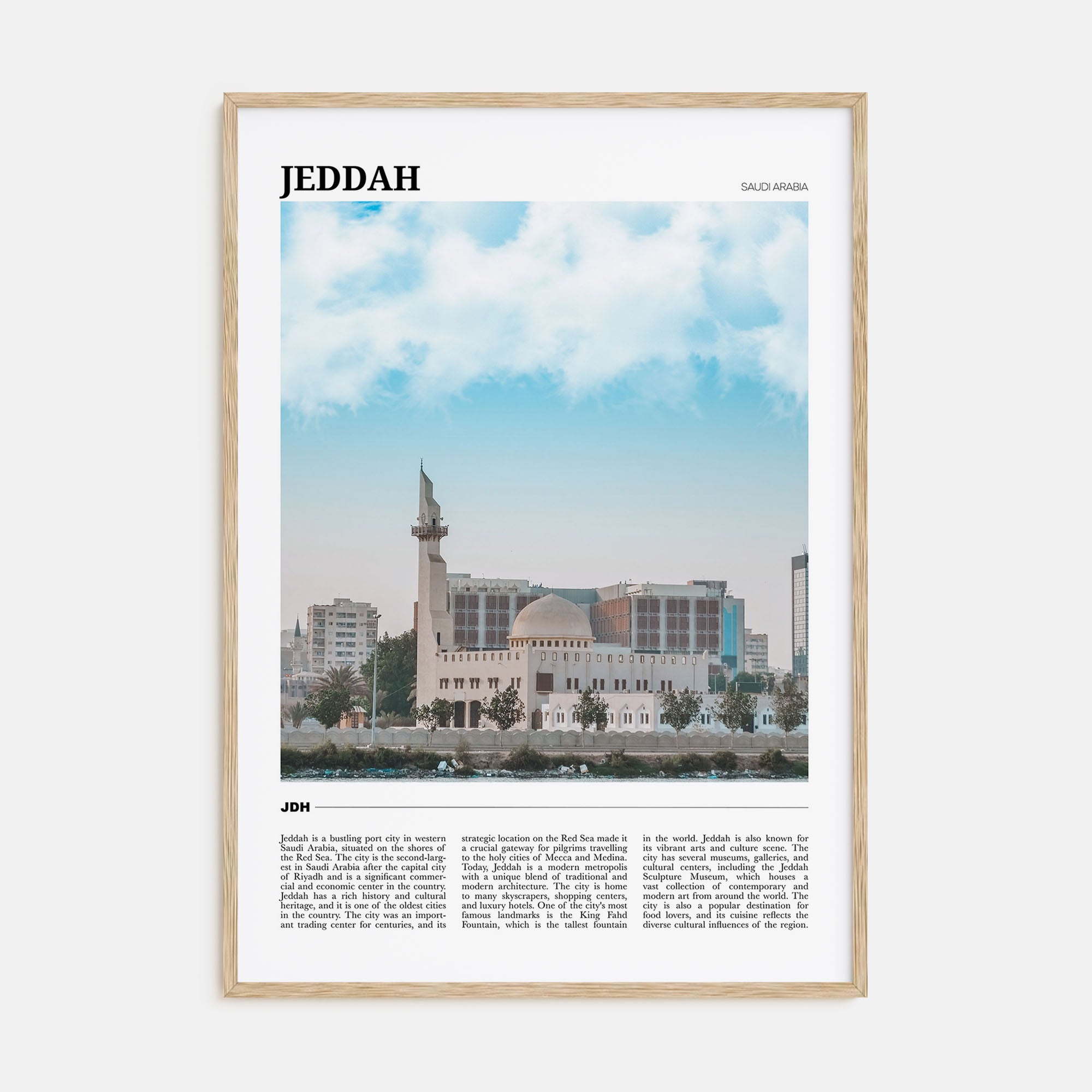Jeddah Travel Color Poster