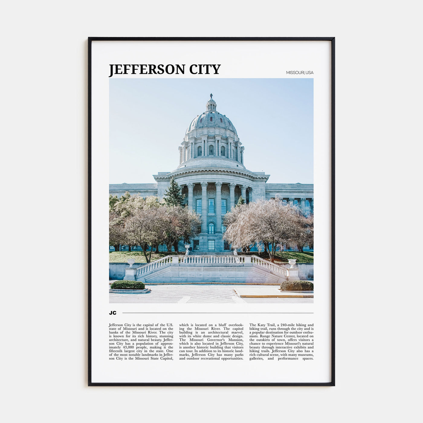 Jefferson City Travel Color No 2 Poster