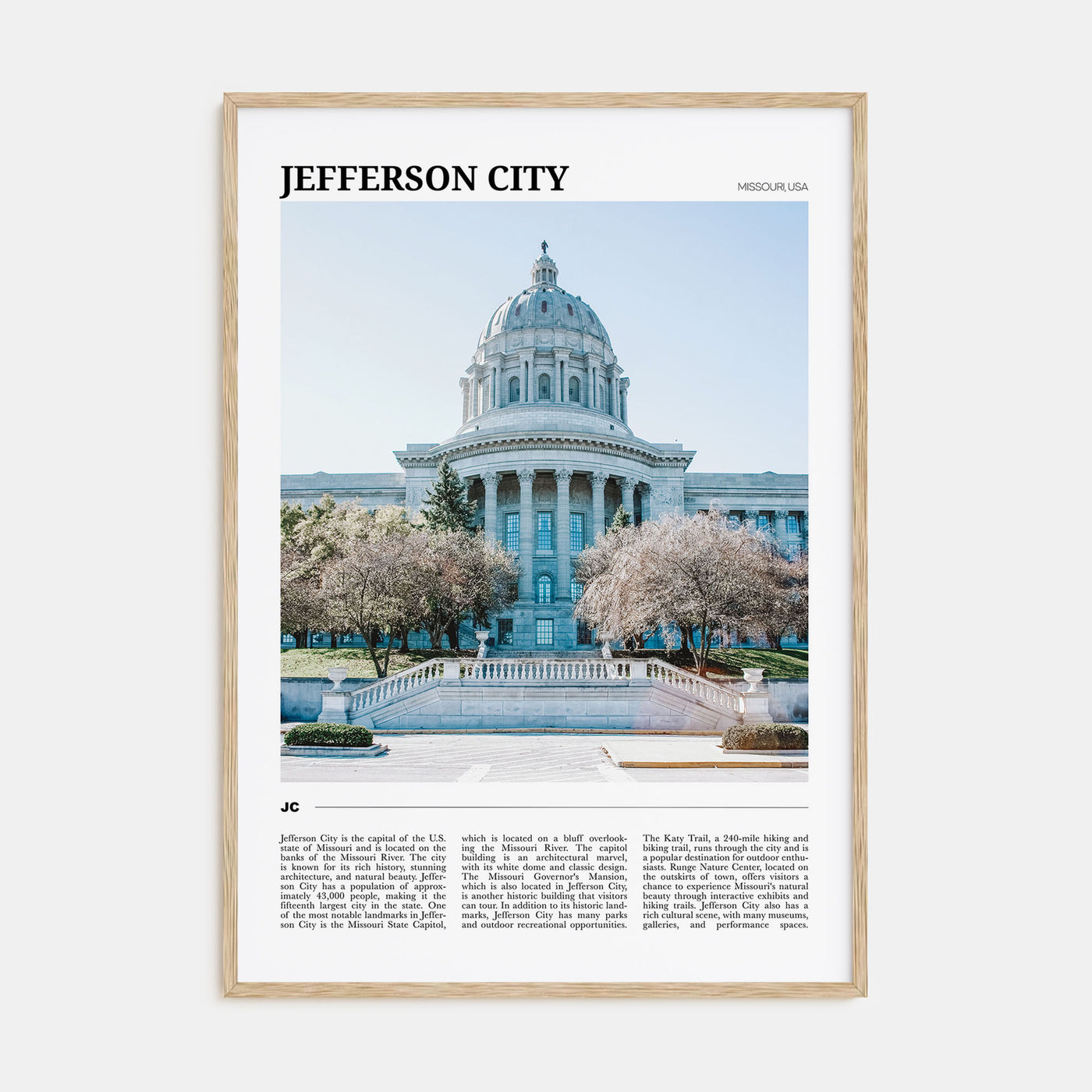 Jefferson City Travel Color No 2 Poster