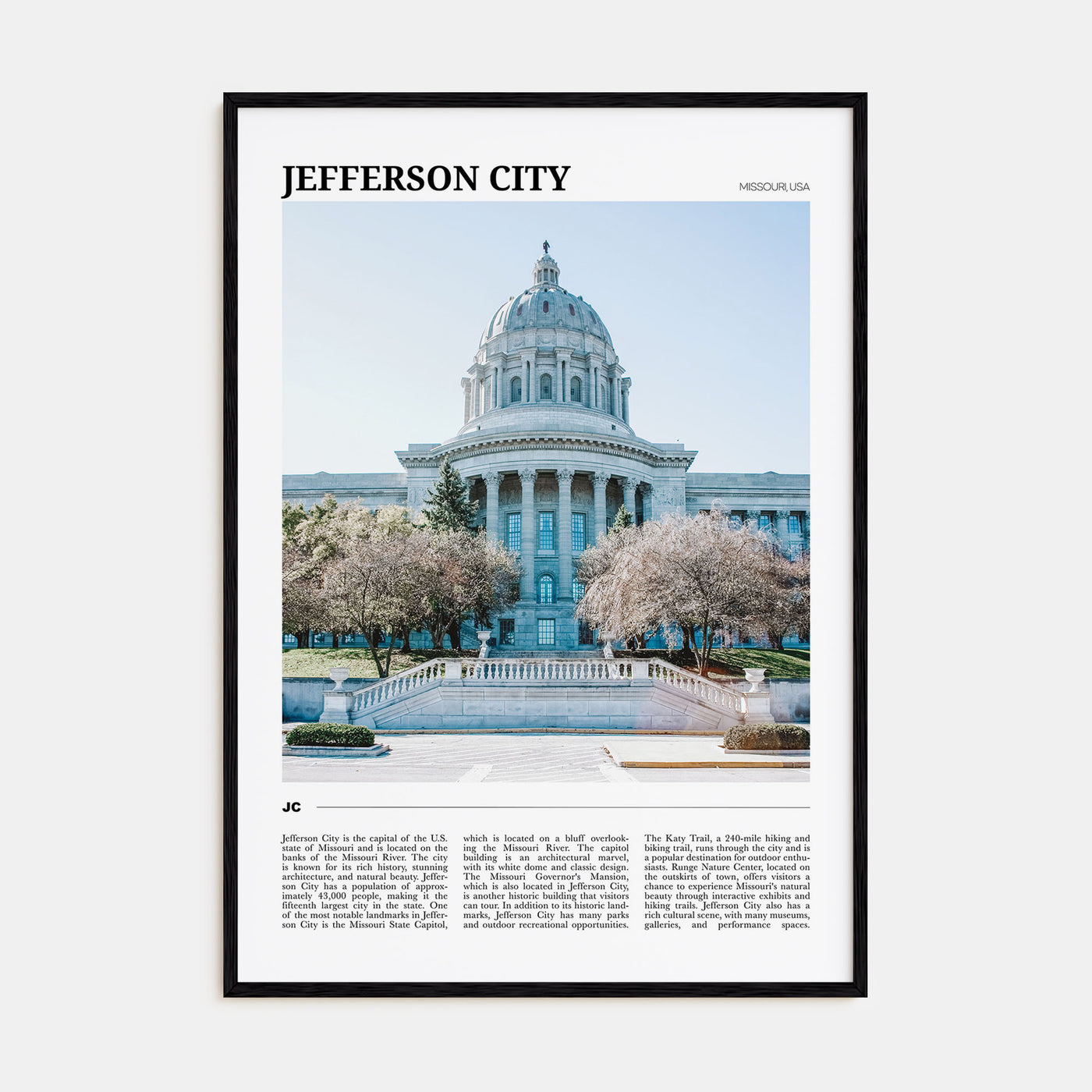 Jefferson City Travel Color No 2 Poster