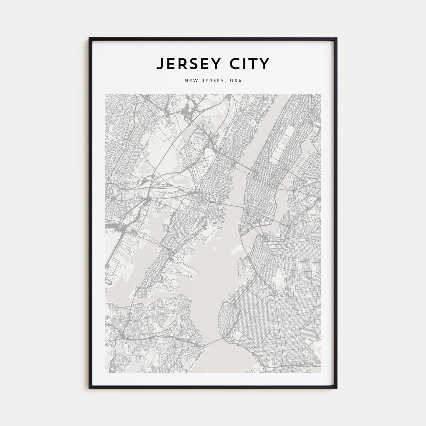 Jersey City Map Portrait Poster