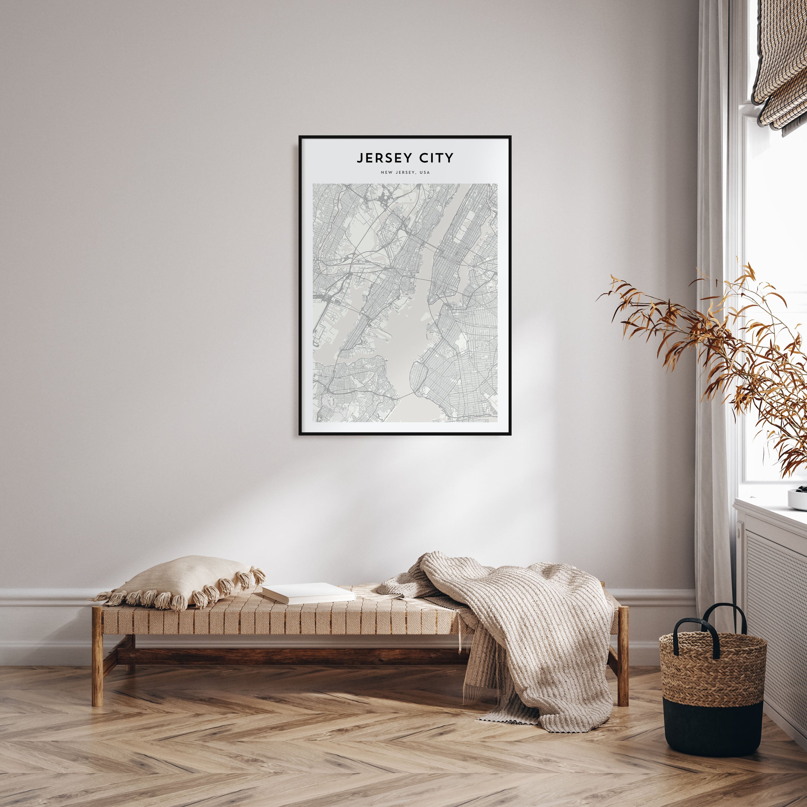 Jersey City Map Portrait Poster
