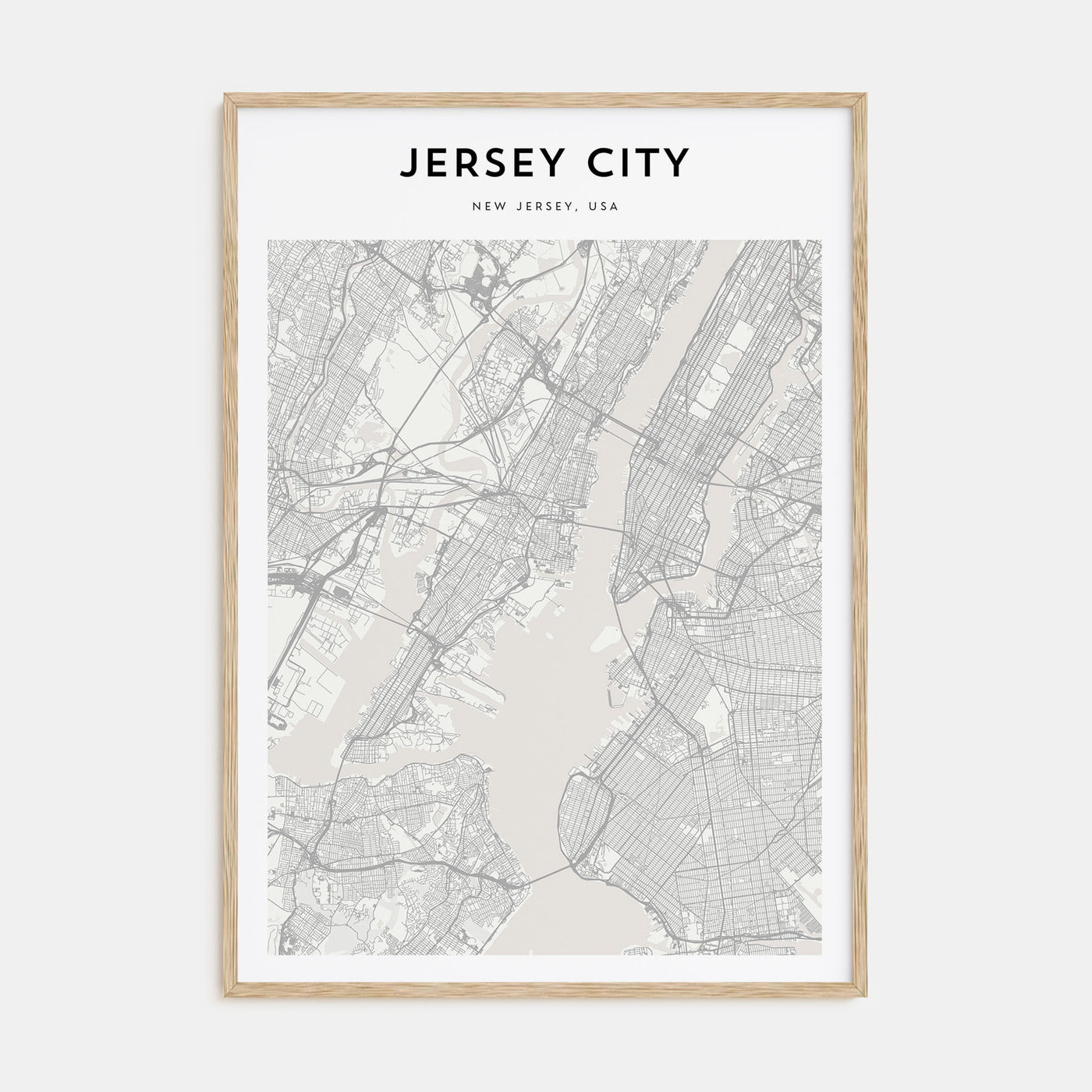 Jersey City Map Portrait Poster