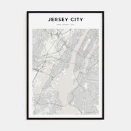 Jersey City Map Portrait Poster