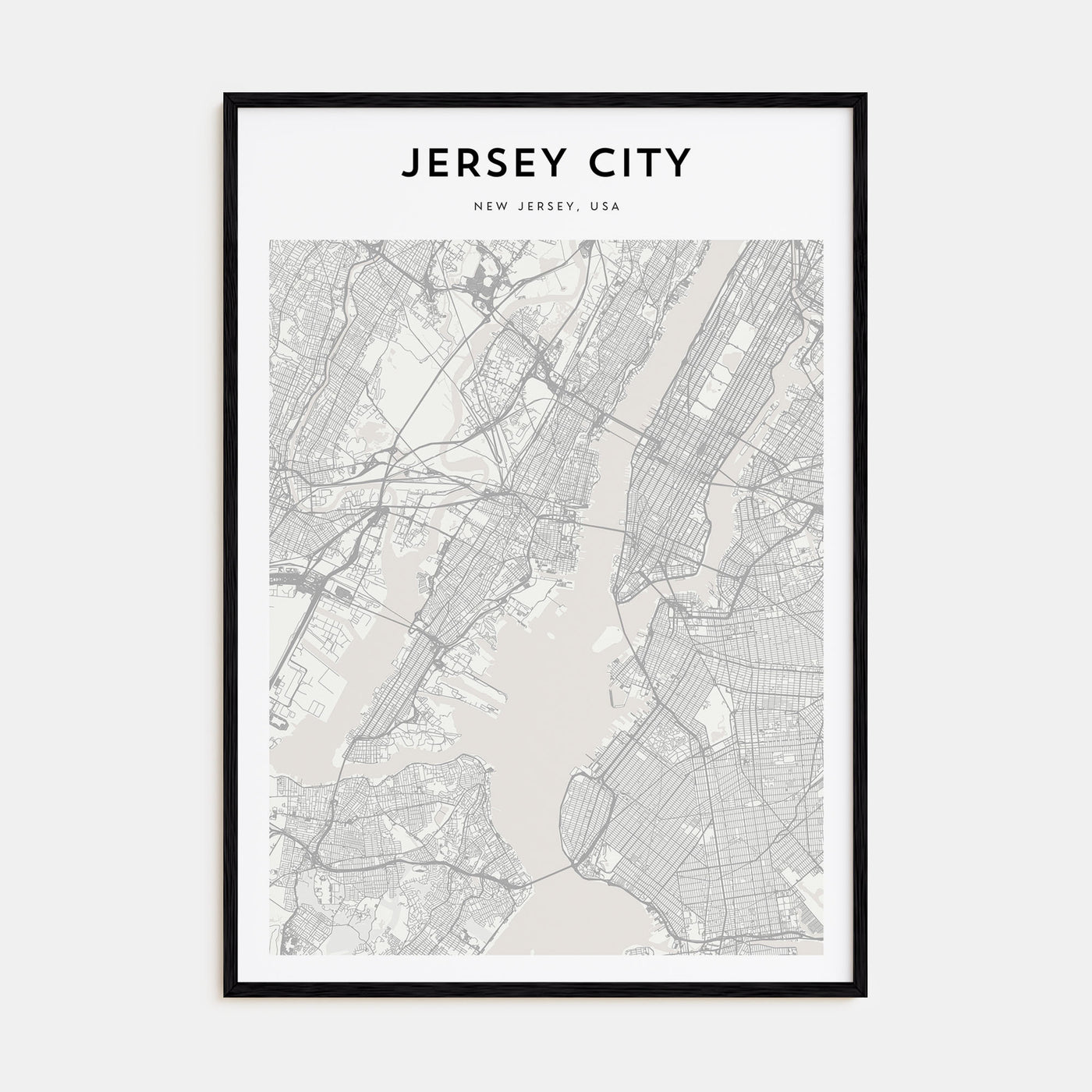 Jersey City Map Portrait Poster