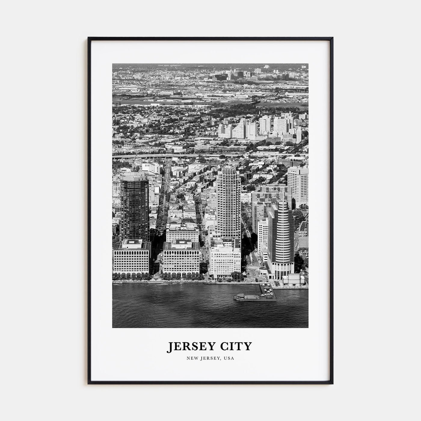 Jersey City Portrait B&W No 1 Poster