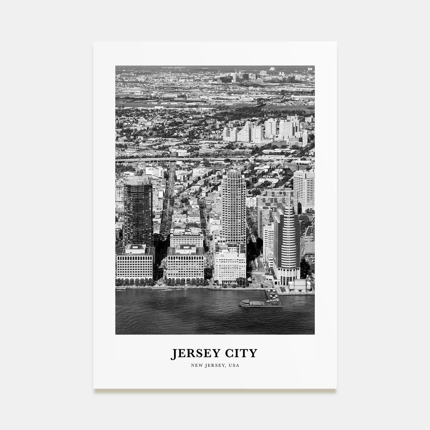 Jersey City Portrait B&W No 1 Poster